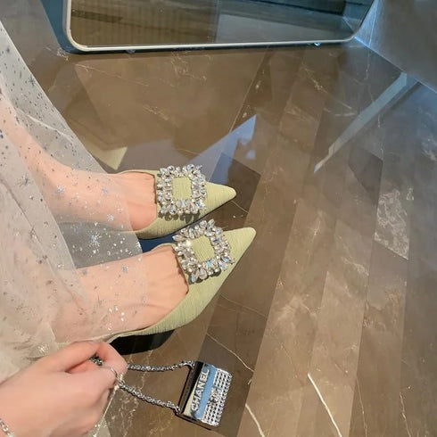 2022 New Fashion Rhinestones Sequined Banquet Designer Heels
